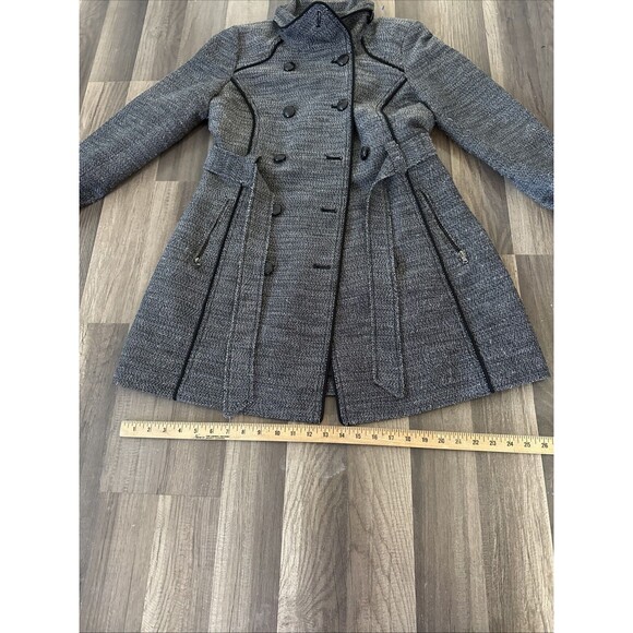 Guess Los Angeles Women's Black/Grey Polyester Wool Coat Size Medium - Picture 2 of 8